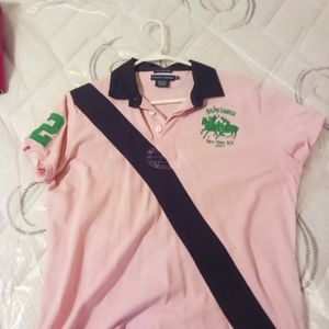 Ralph Lauren large men's pink polo shirt